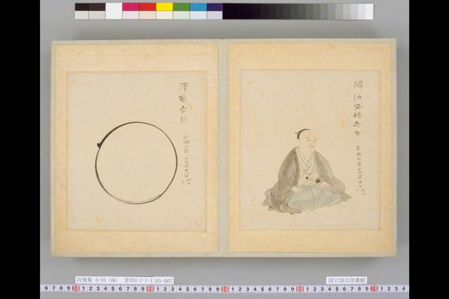沢庵和尚の肖像（左）