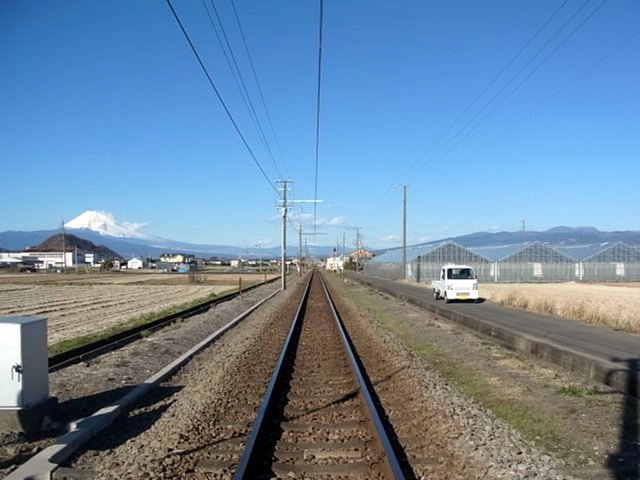  伊豆箱根鉄道駿豆線と富士山 