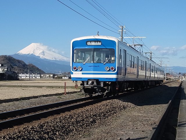  伊豆箱根鉄道と富士山 