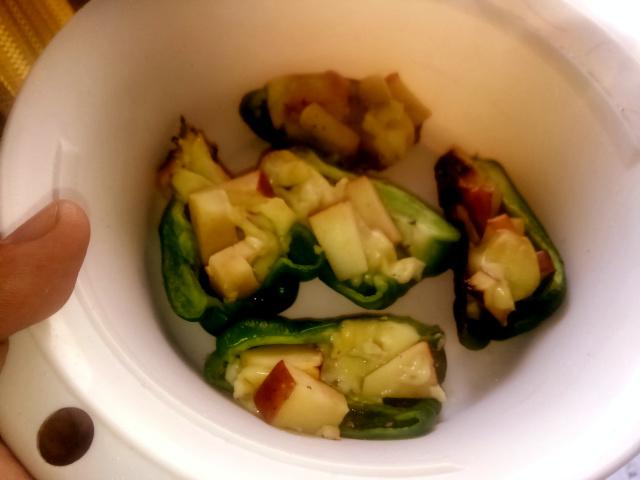 ピーマンリンゴチーズ