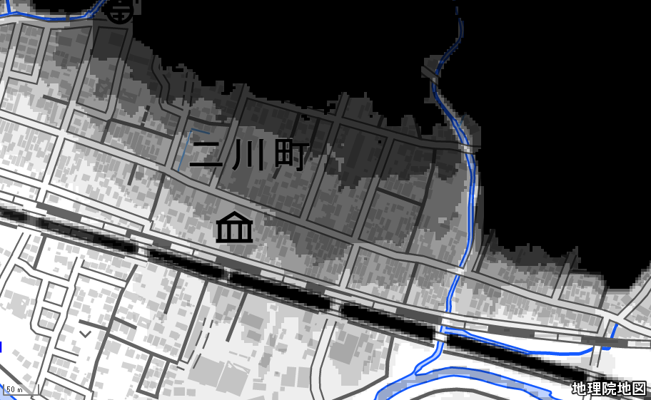 二川宿の地形