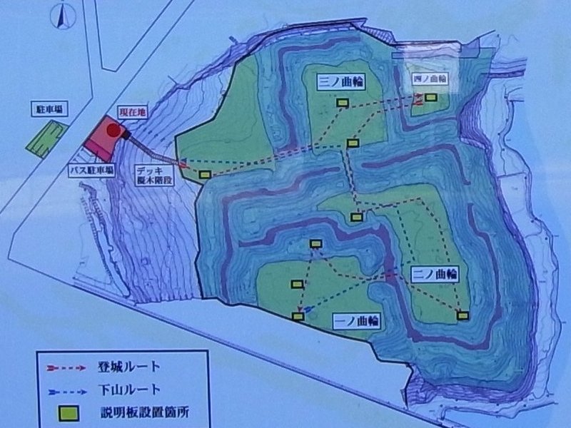 小坂城（牛久市）　案内図