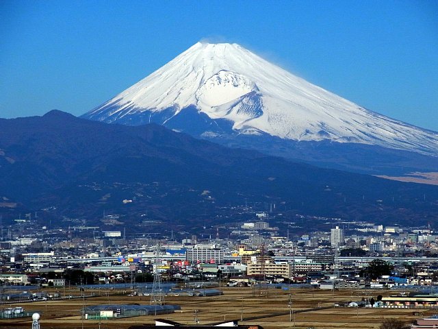  韮山城址 二の丸から眺める富士山 