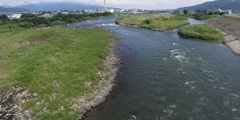 古舟橋から見た千曲川