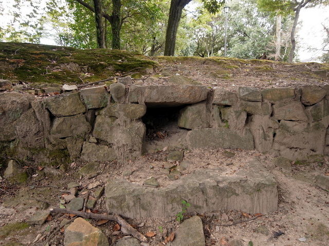 広島城　石垣の排水機構
