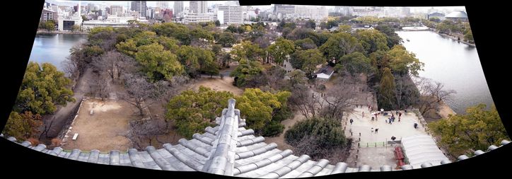 広島城　天守最上階からの眺め