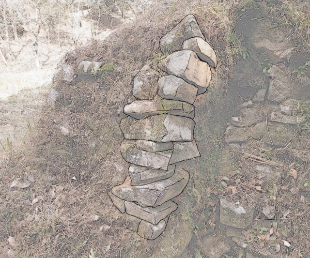 古代の石垣の隅角