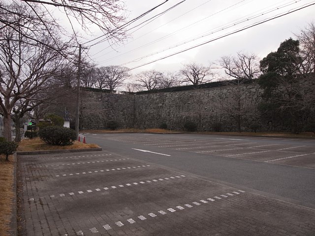 福岡城　駐車場　（二の丸北面石垣）