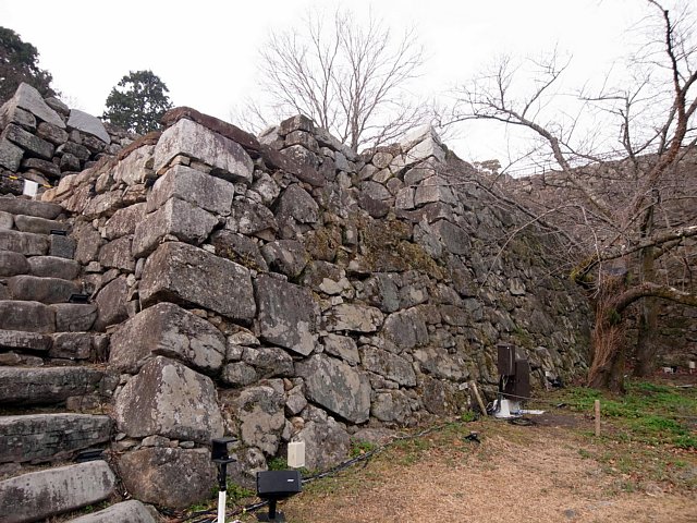 福岡城　天守台東側の階段