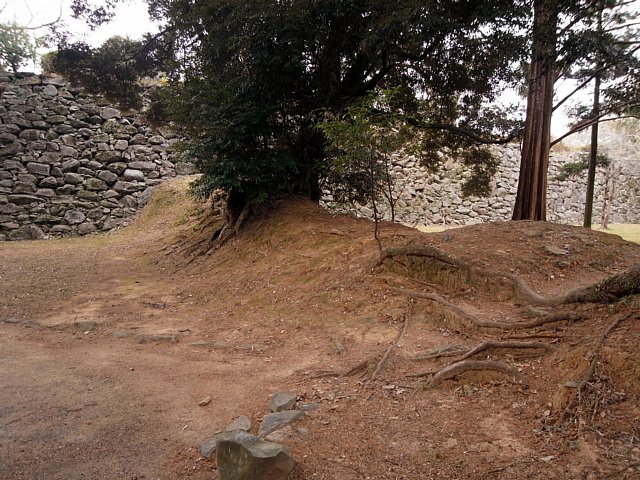 福岡城　二の丸に残る土塁