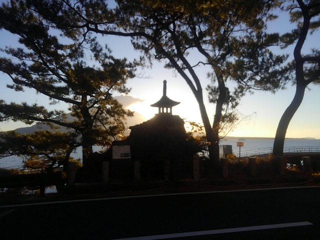 琉球船入港目印の松